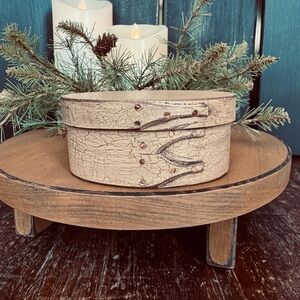 Gold Shaker Bentwood Oval Pantry Box #1